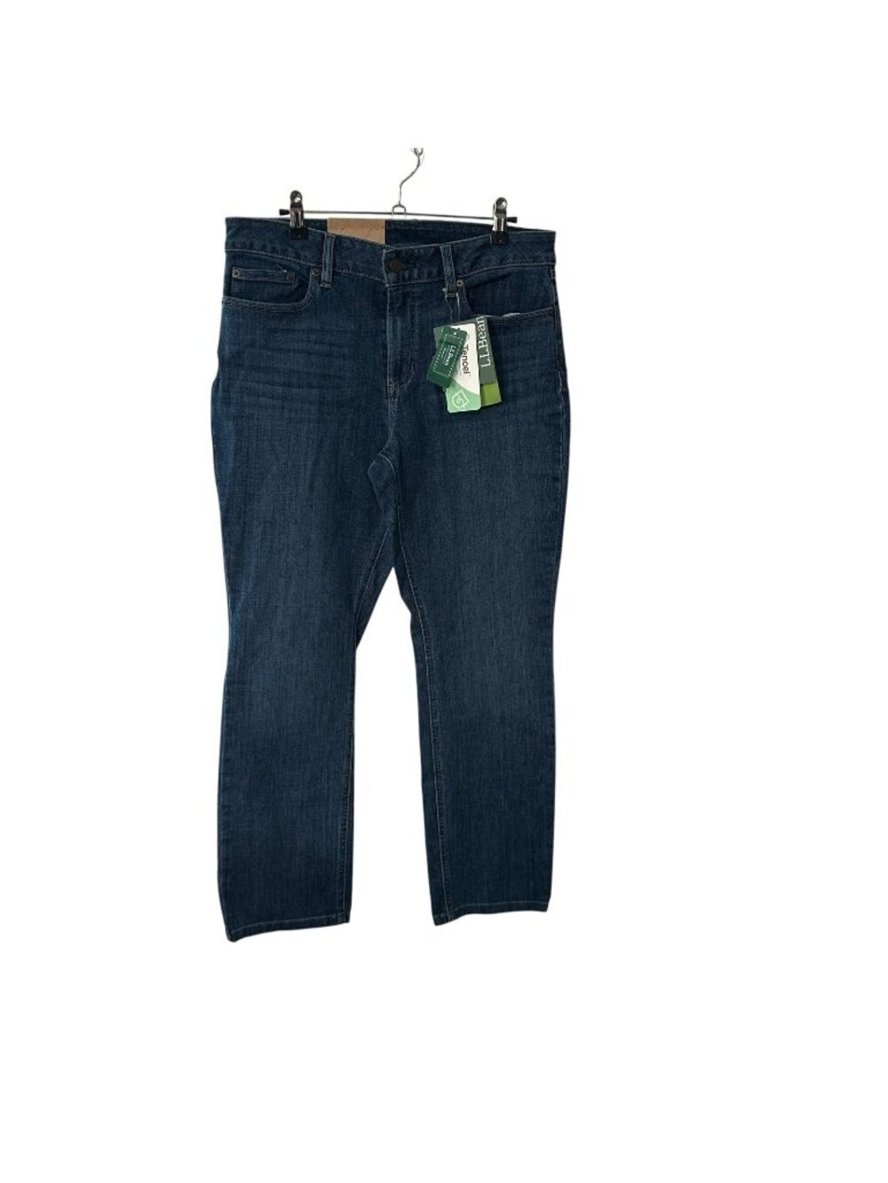 L.L. Bean Flex Straight Tencel Jeans Women’s 12P FITS Indigo Denim Mid Rise